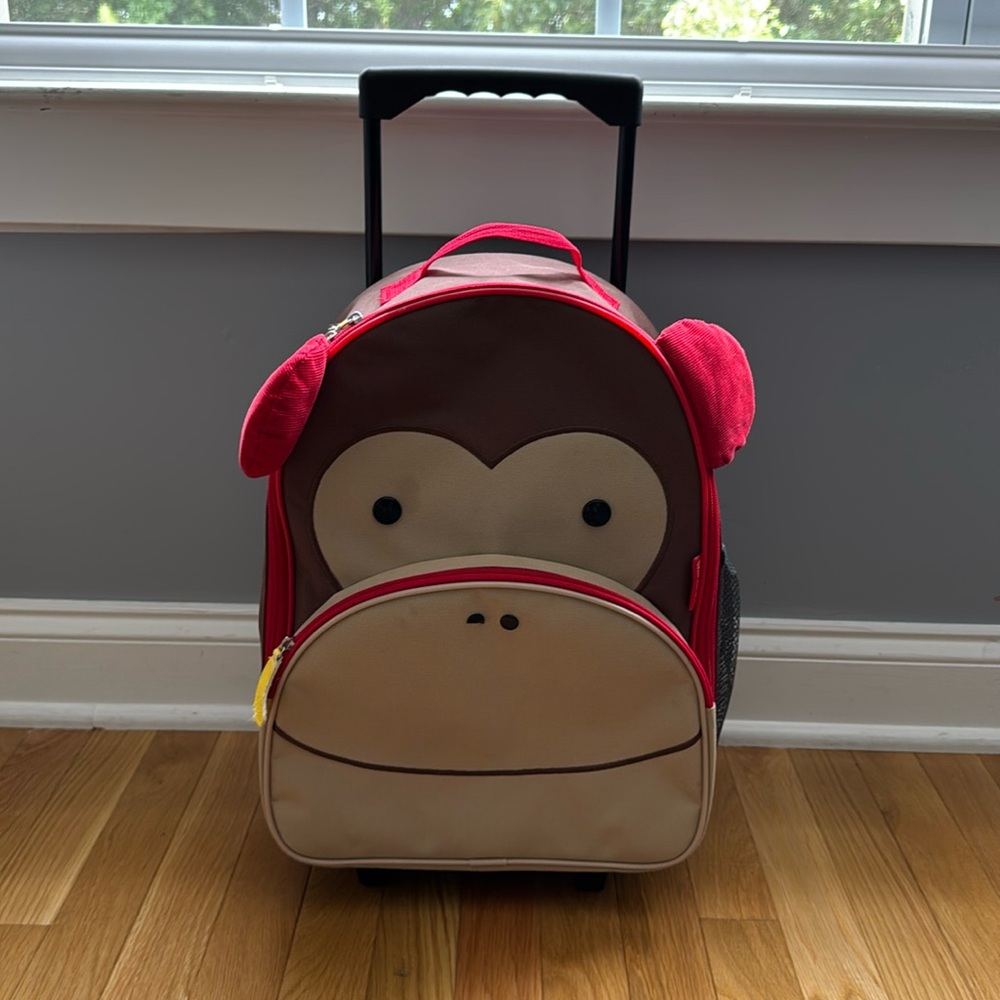 Skip Hop Kids Luggage with Wheels, Zoo, Monkey - Picture 3 of 12